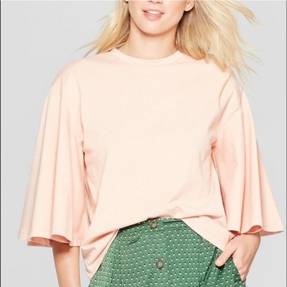 Pink Bell Sleeve Top